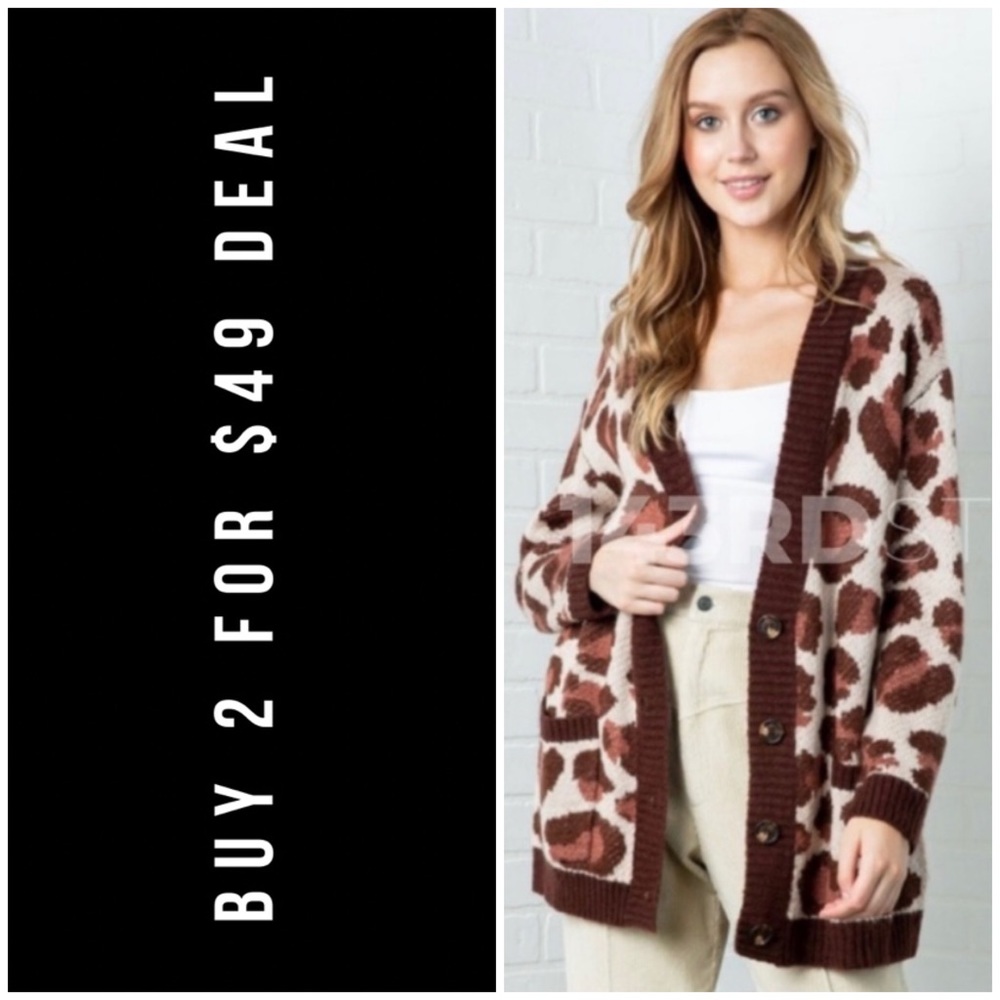 ANIMAL PRINT CARDIGAN